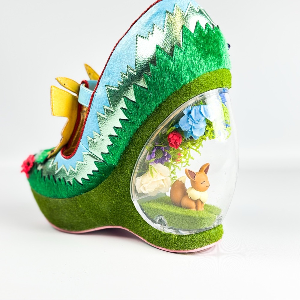 Irregular Choice “Journey On” Pokémon Terrarium Wedge Heels – Squire Evee - Picture 6 of 10